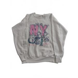 White NY Graphic Sweatshirt